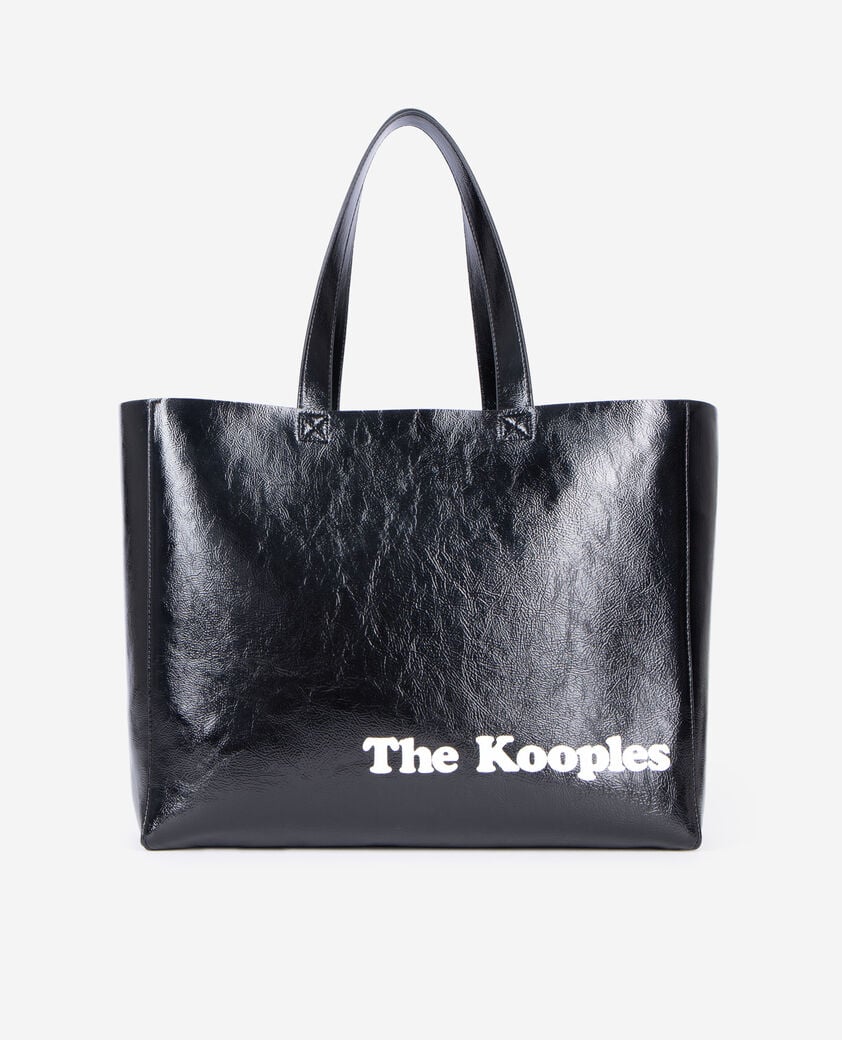 The Kooples FEMME BLACK sac cabas effet cuir noir