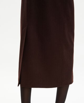 The Kooples F BROWN long brown pencil skirt