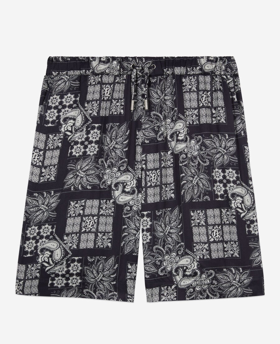 The Kooples HOMME NAVY / WHITE short imprimé bleu ciel