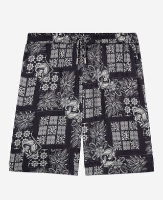 The Kooples HOMME NAVY / WHITE short imprimé bleu ciel