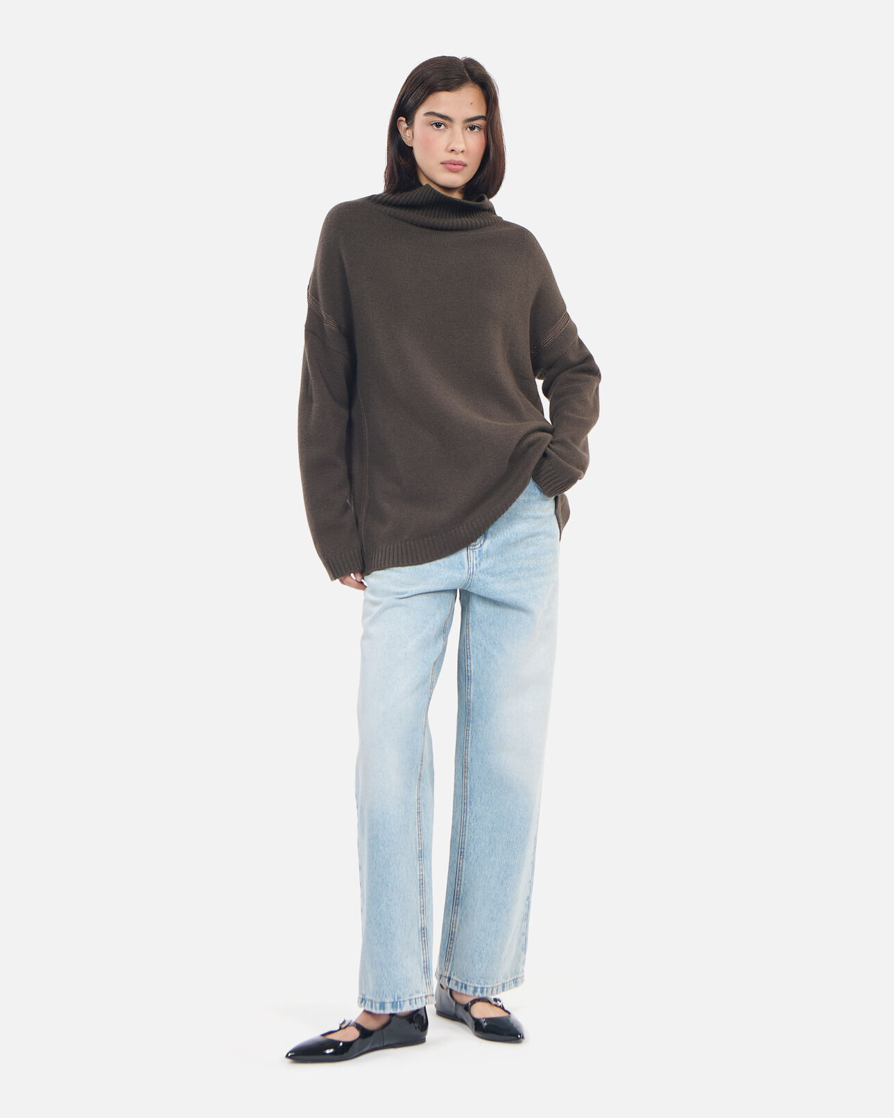 The Kooples WOMEN KAKI khaki cashmere sweater
