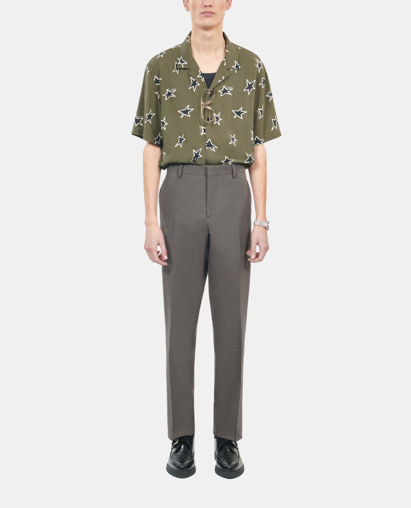 The Kooples HOMME BROWN pantalon de costume en laine marron