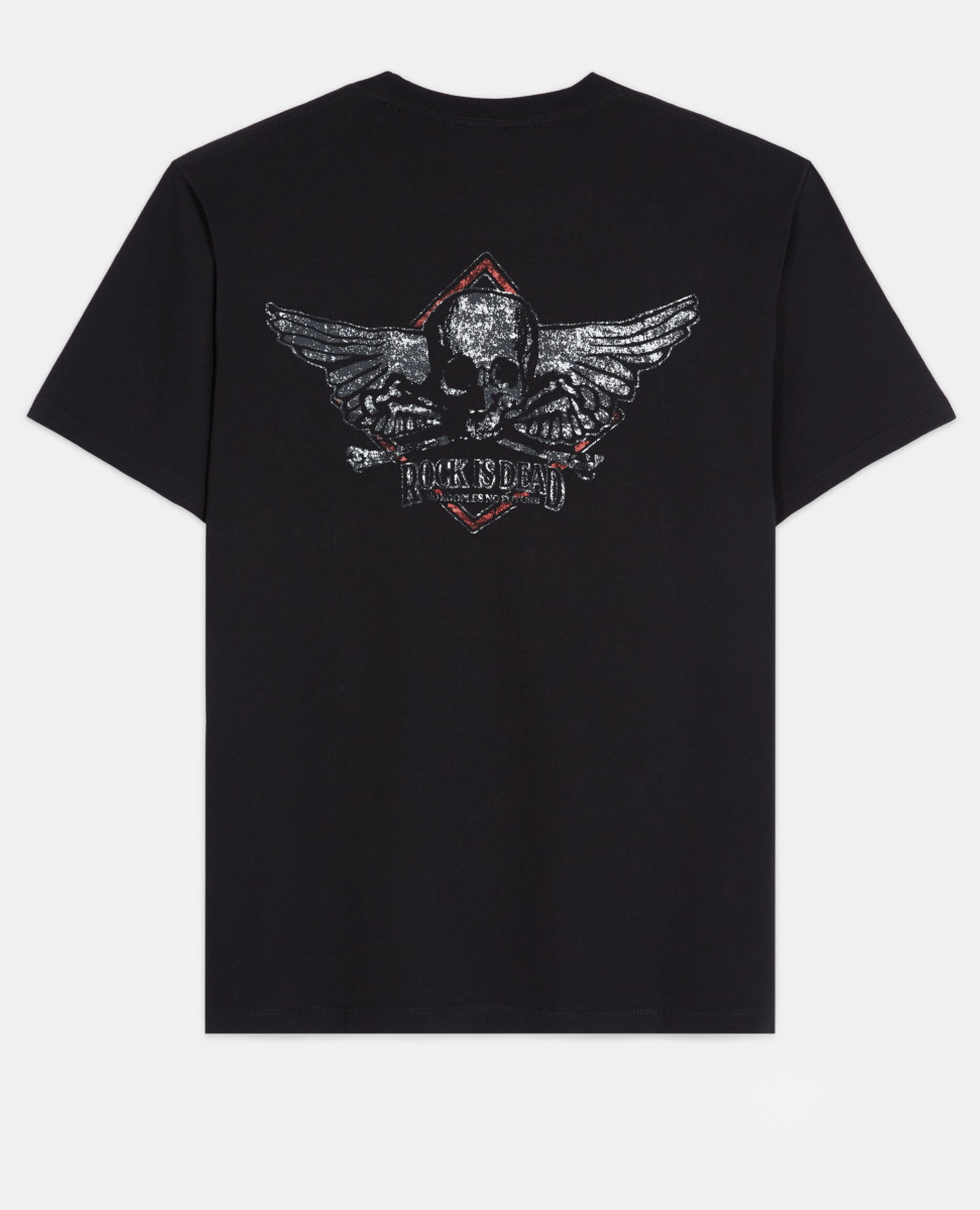 Gray T-shirt, BLACK WASHED, hi-res image number null