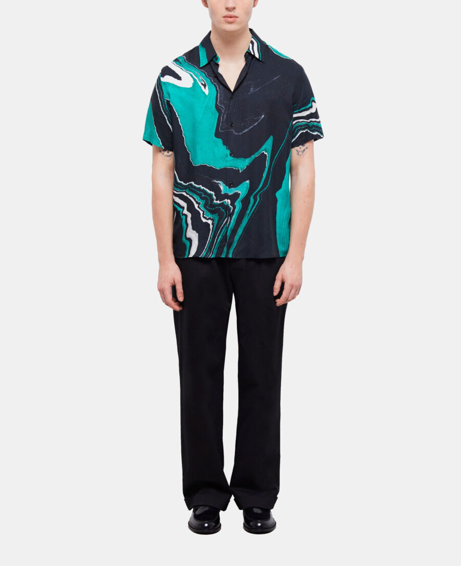 The Kooples HOMME BLACK / GREEN chemise imprimée