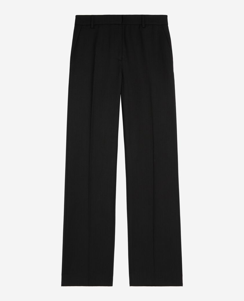 The Kooples MUJER BLACK pantal&oacute;n ancho lana negro
