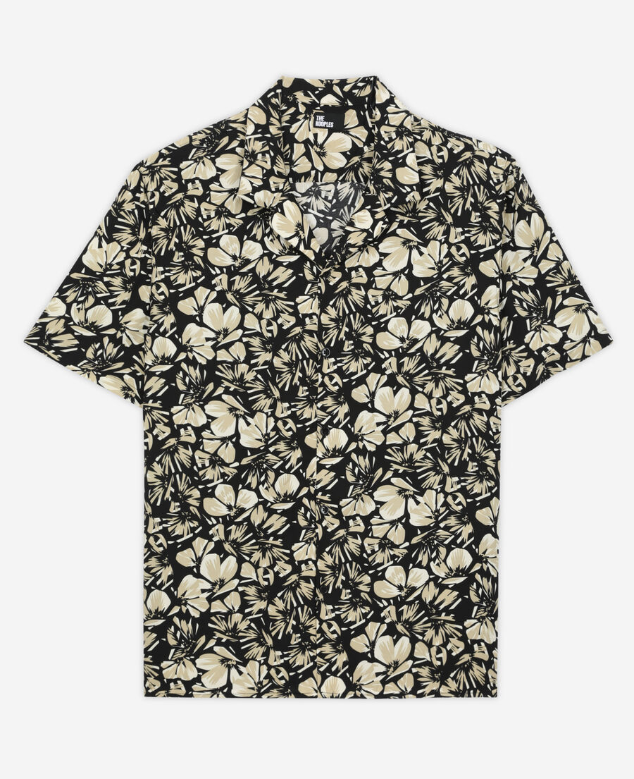 chemisette col hawaïen fleurie