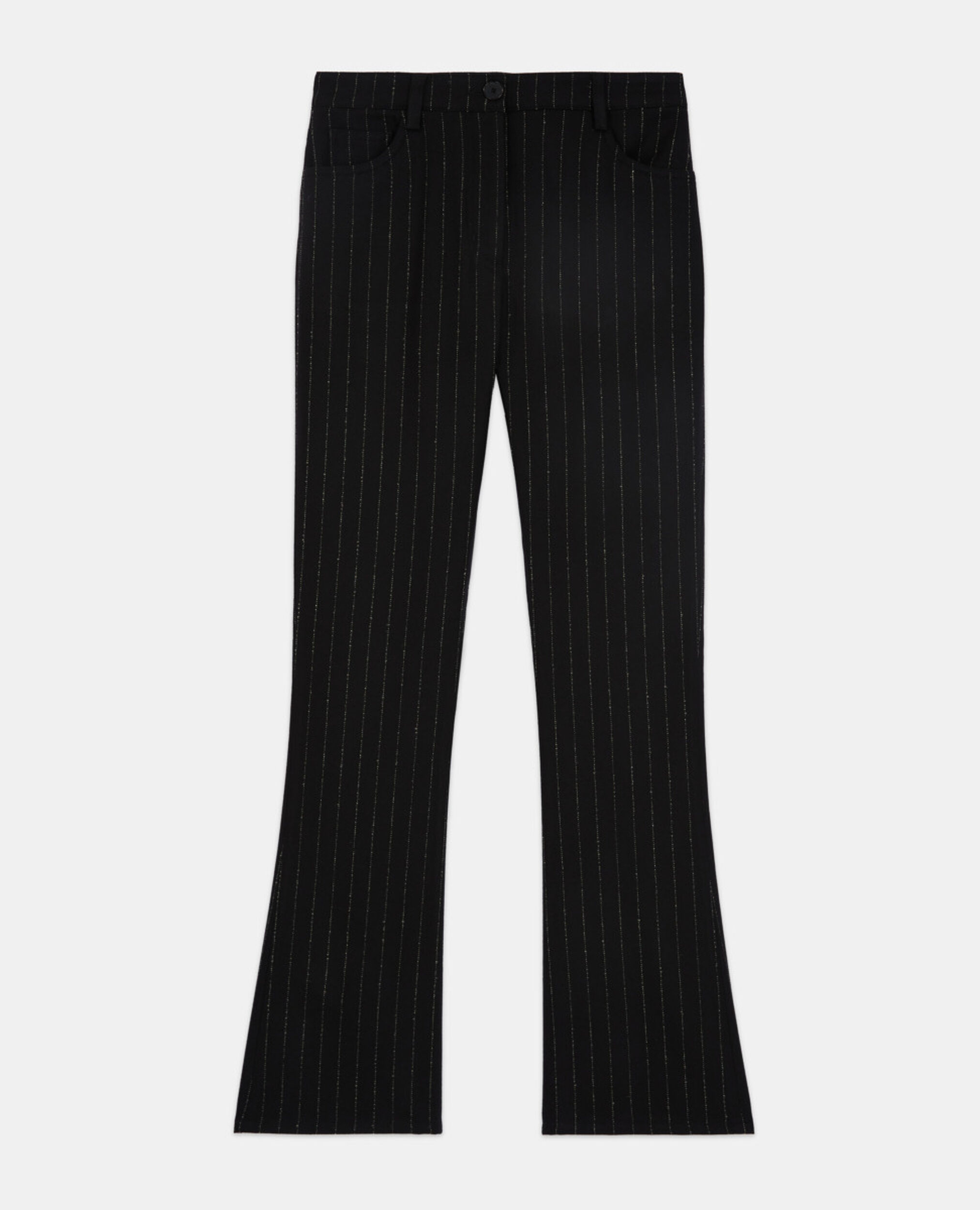 Striped wool suit pants, BLACK WHITE, hi-res image number null