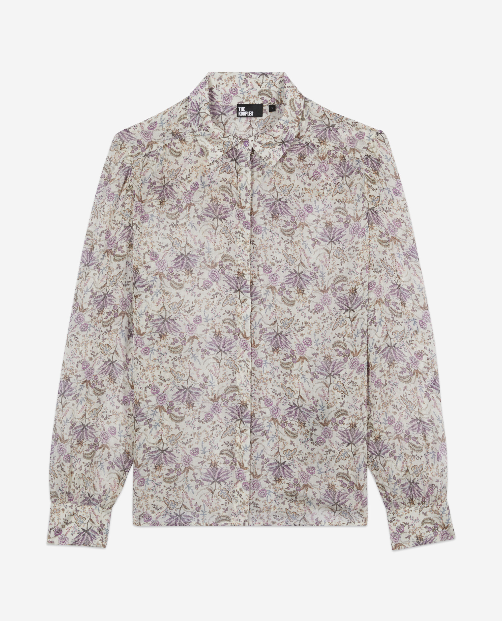 Chemise fleurie, ECRU/MAUVE CHALK, hi-res image number null