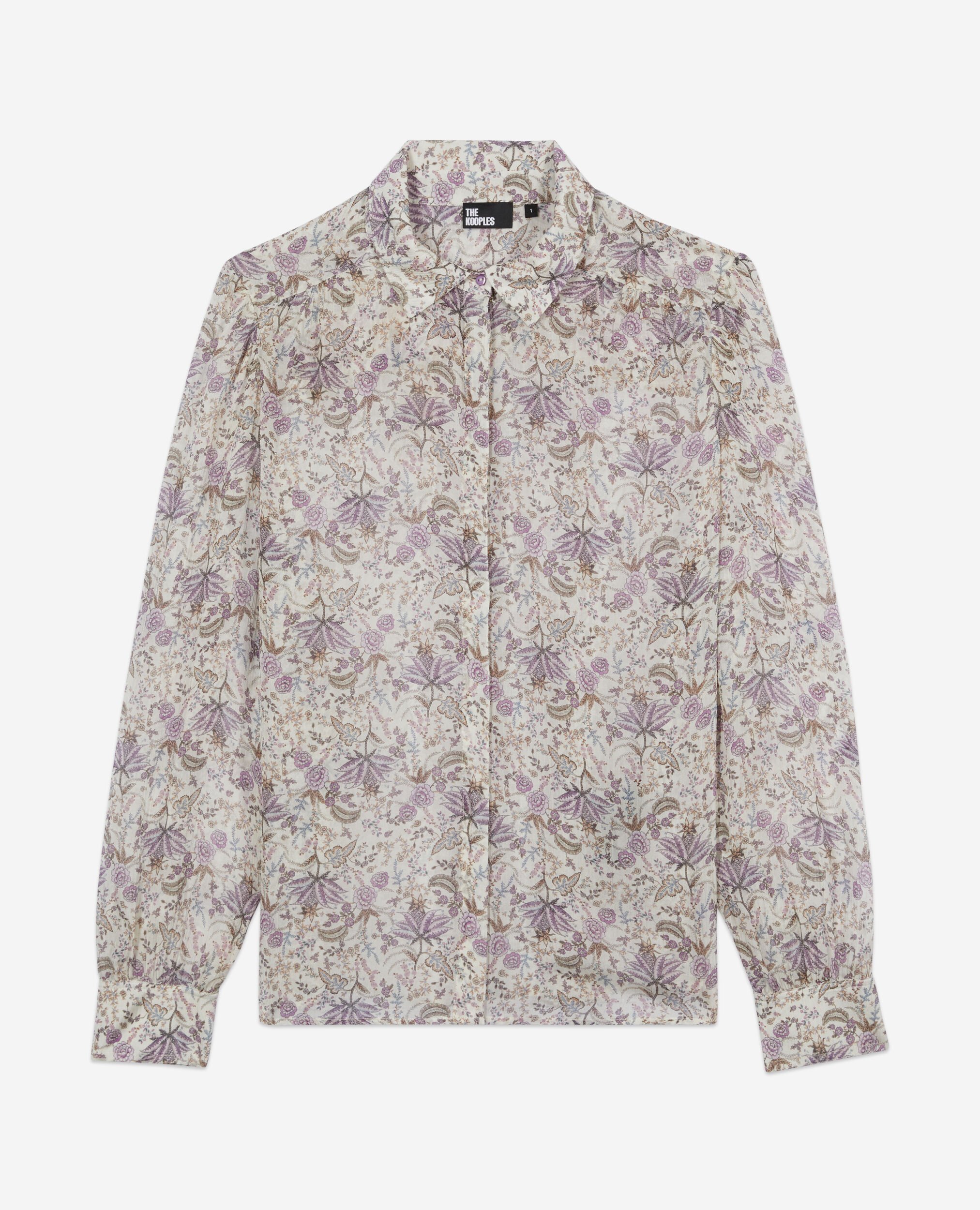 Chemise fleurie, ECRU/MAUVE CHALK, hi-res image number null