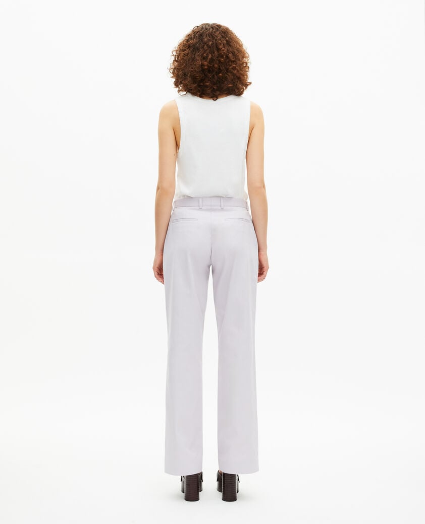 The Kooples FEMME LIGHT PURPLE pantalon de tailleur droit lilas