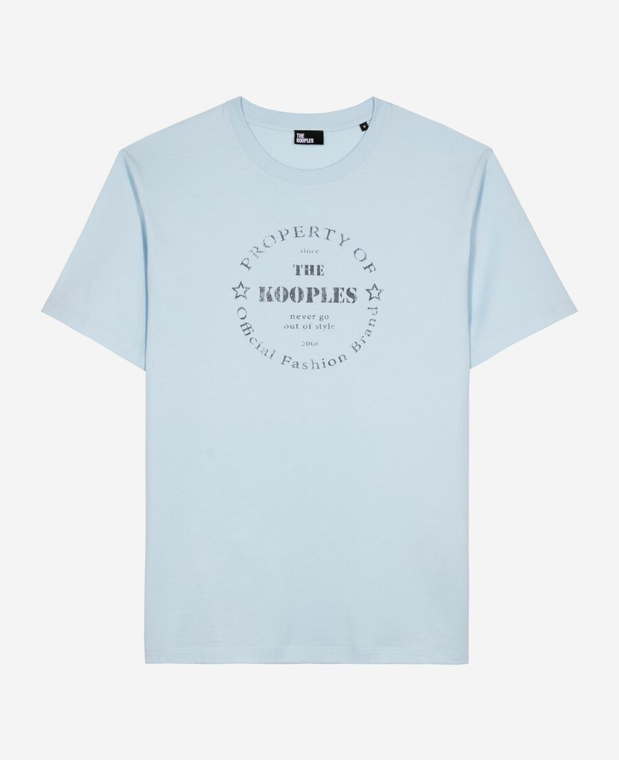 The Kooples H BABY BLUE t-shirt with light blue screen printing