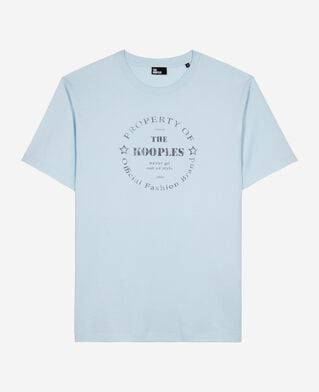 The Kooples HOMME BABY BLUE t-shirt avec sérigraphie bleu clair