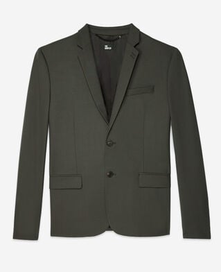The Kooples MEN KAKI khaki wool suit fitted jacket
