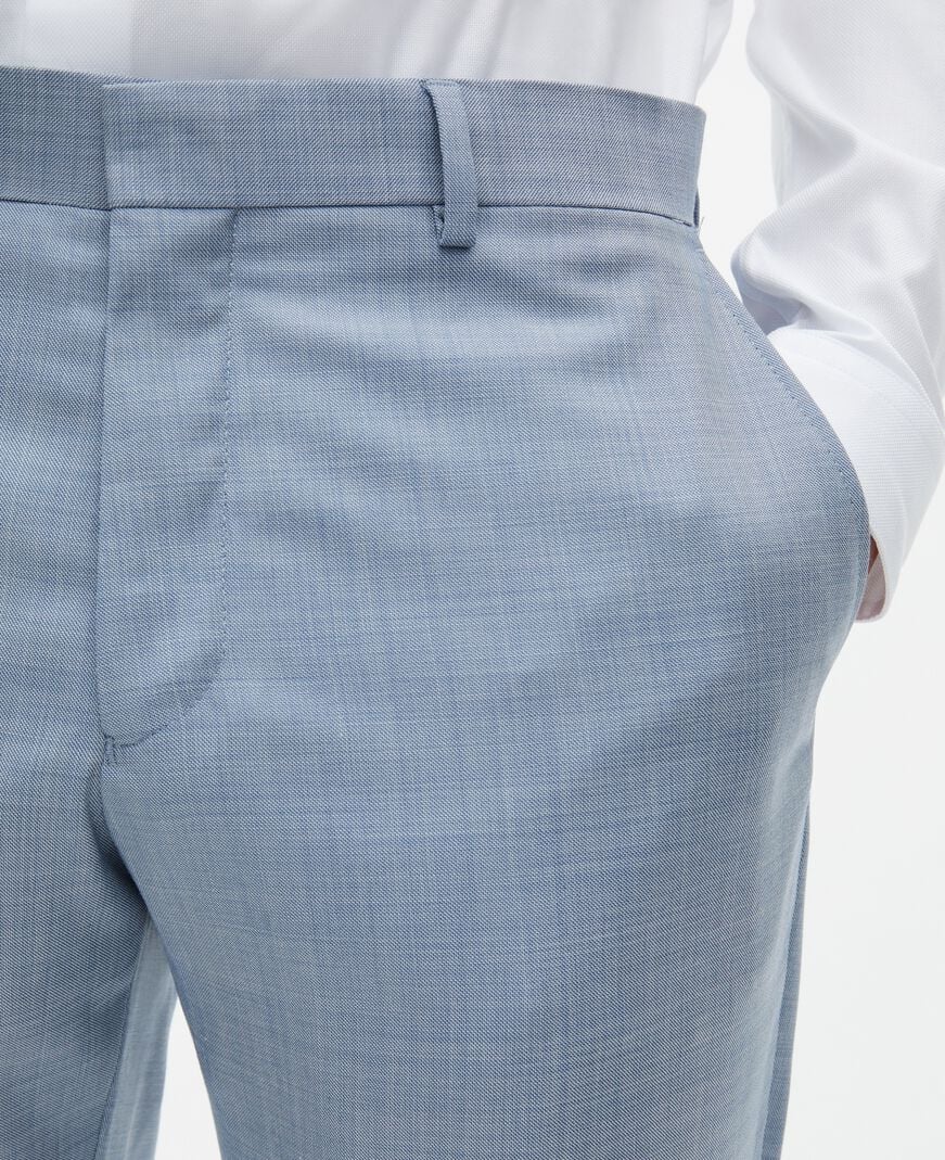 The Kooples HERREN BLUE blaue slim fit anzughose aus wolle