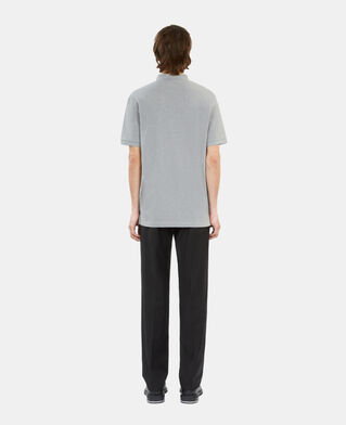 The Kooples HOMME GREY YELLOW polo en coton piqué gris