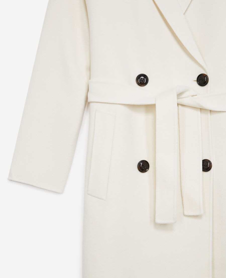 abrigo lana blanco crudo doble cara oversize