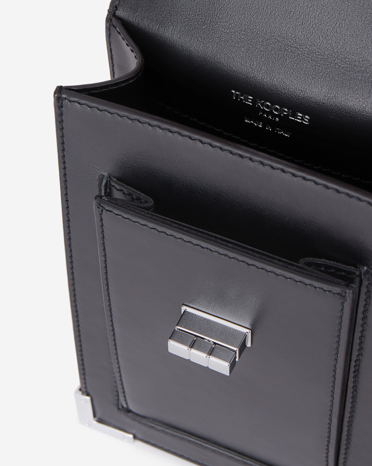 The Kooples FEMME BLACK sac emily reporter en cuir noir