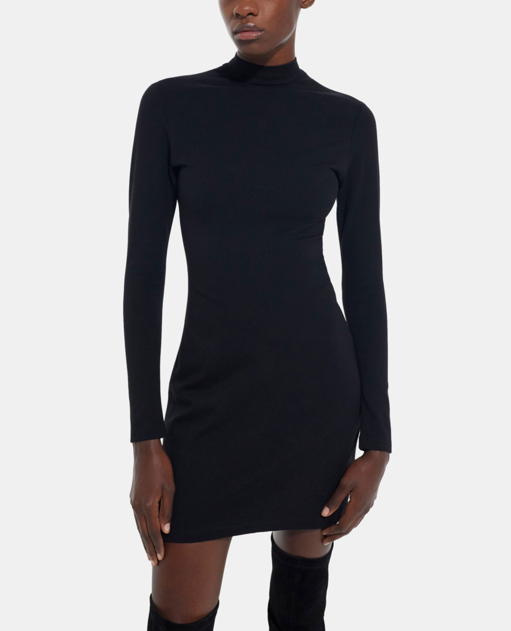 Schwarzes kurzes Kleid, BLACK, hi-res image number null