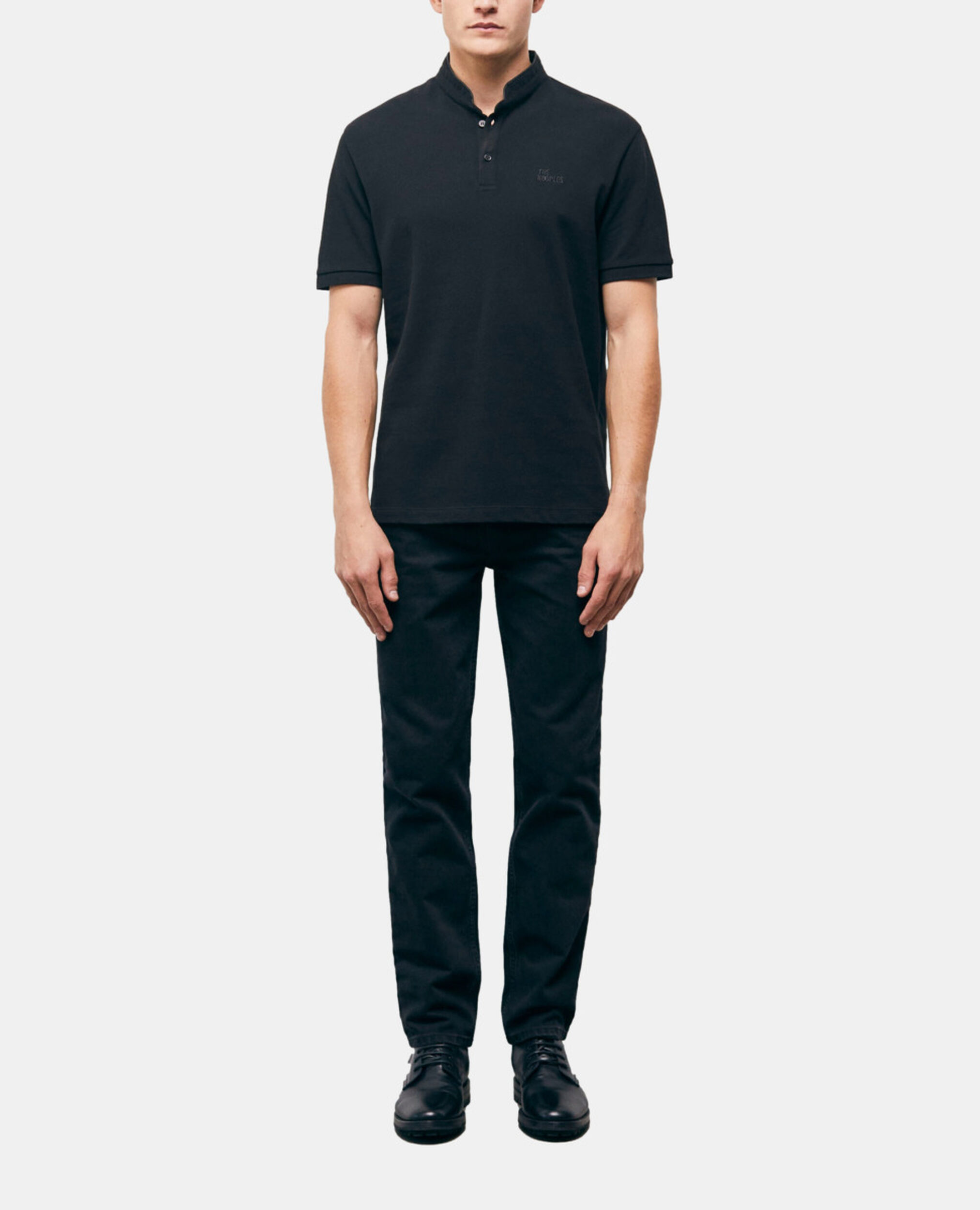 Schwarzes Poloshirt, BLACK, hi-res image number null