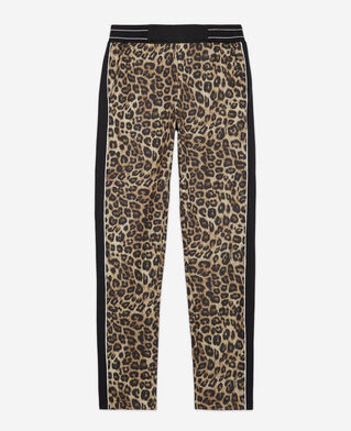 The Kooples F LEOPARD leopard print joggers