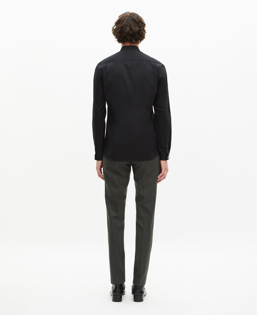 The Kooples MEN BLACK black shirt in smart twill