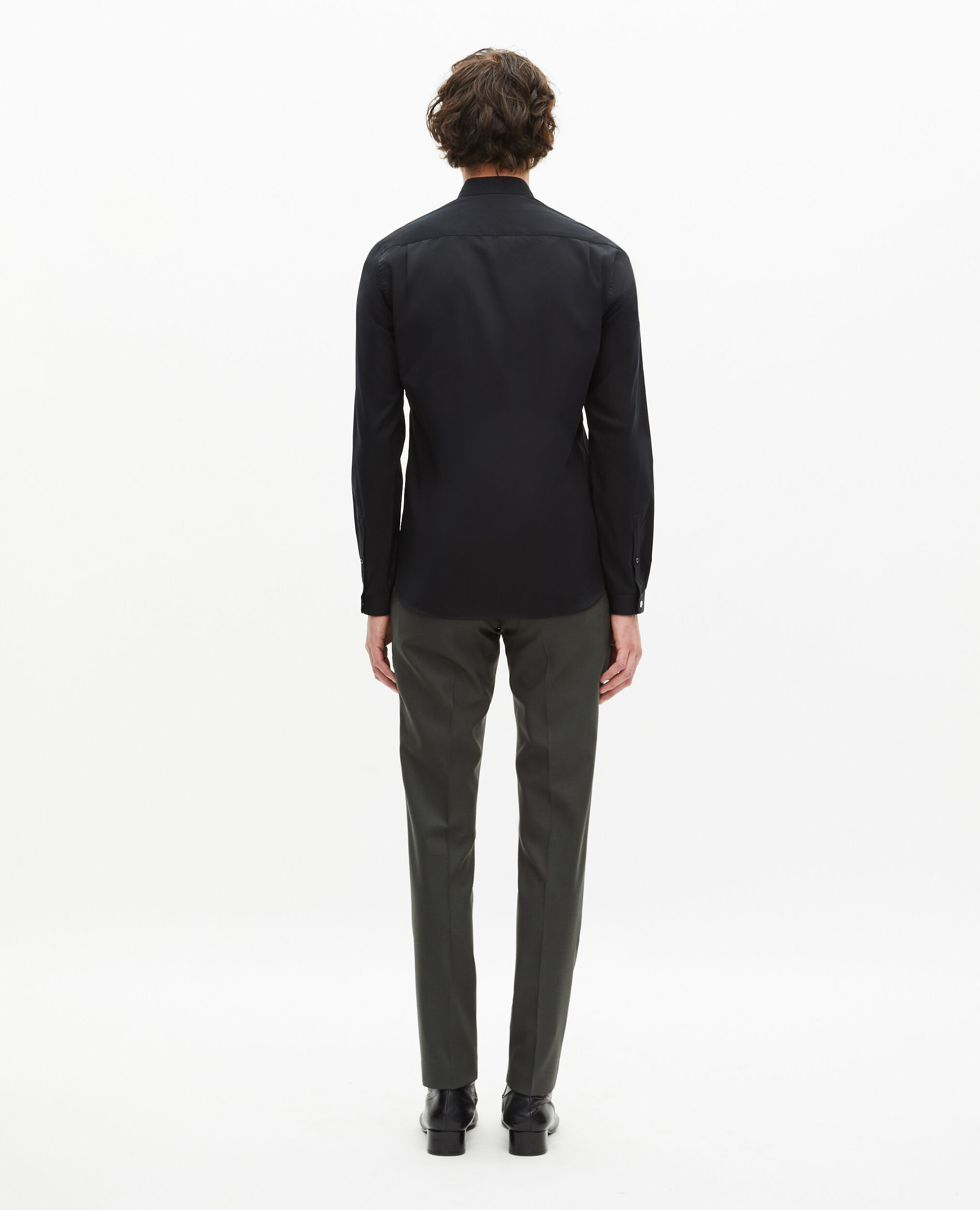 Chemise en smart twill noire, BLACK, hi-res image number null