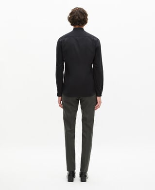 The Kooples HOMME BLACK chemise en smart twill noire