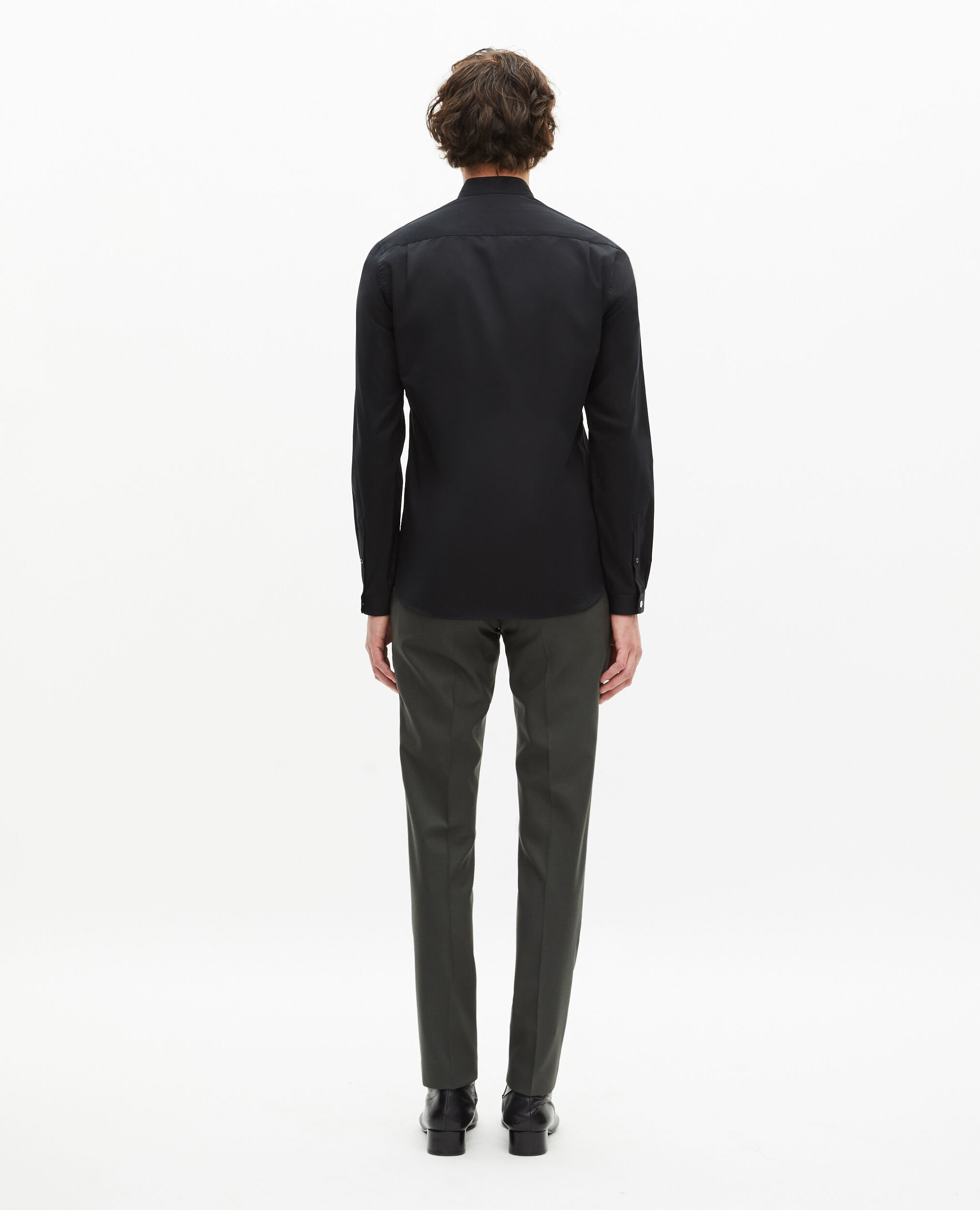Chemise en smart twill noire, BLACK, hi-res image number null