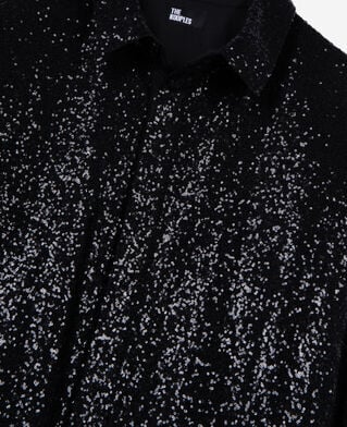 The Kooples HOMME BLACK chemise à sequins noire