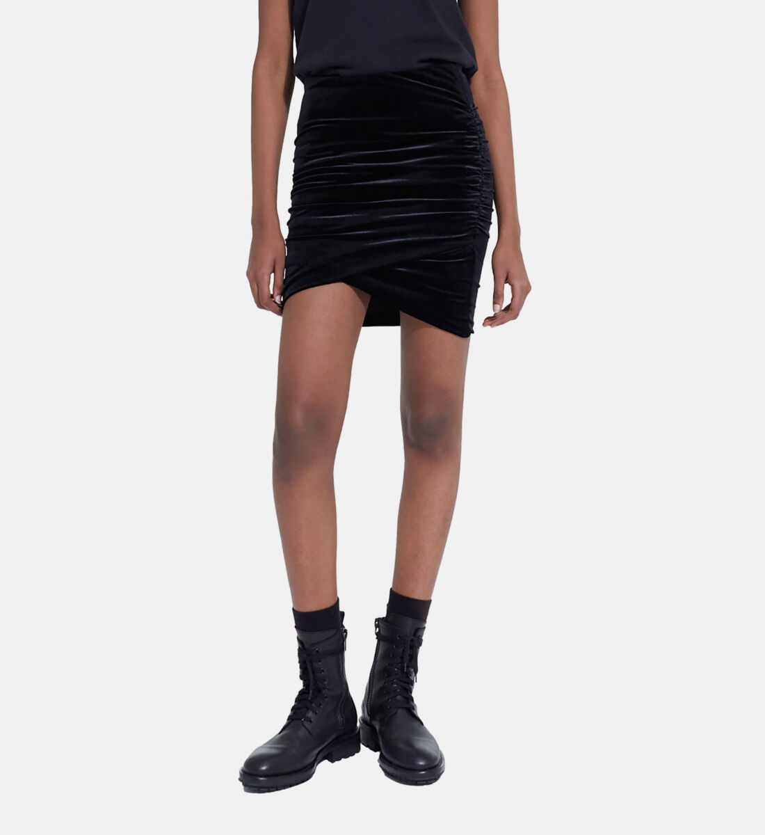 Jupe noir online velour