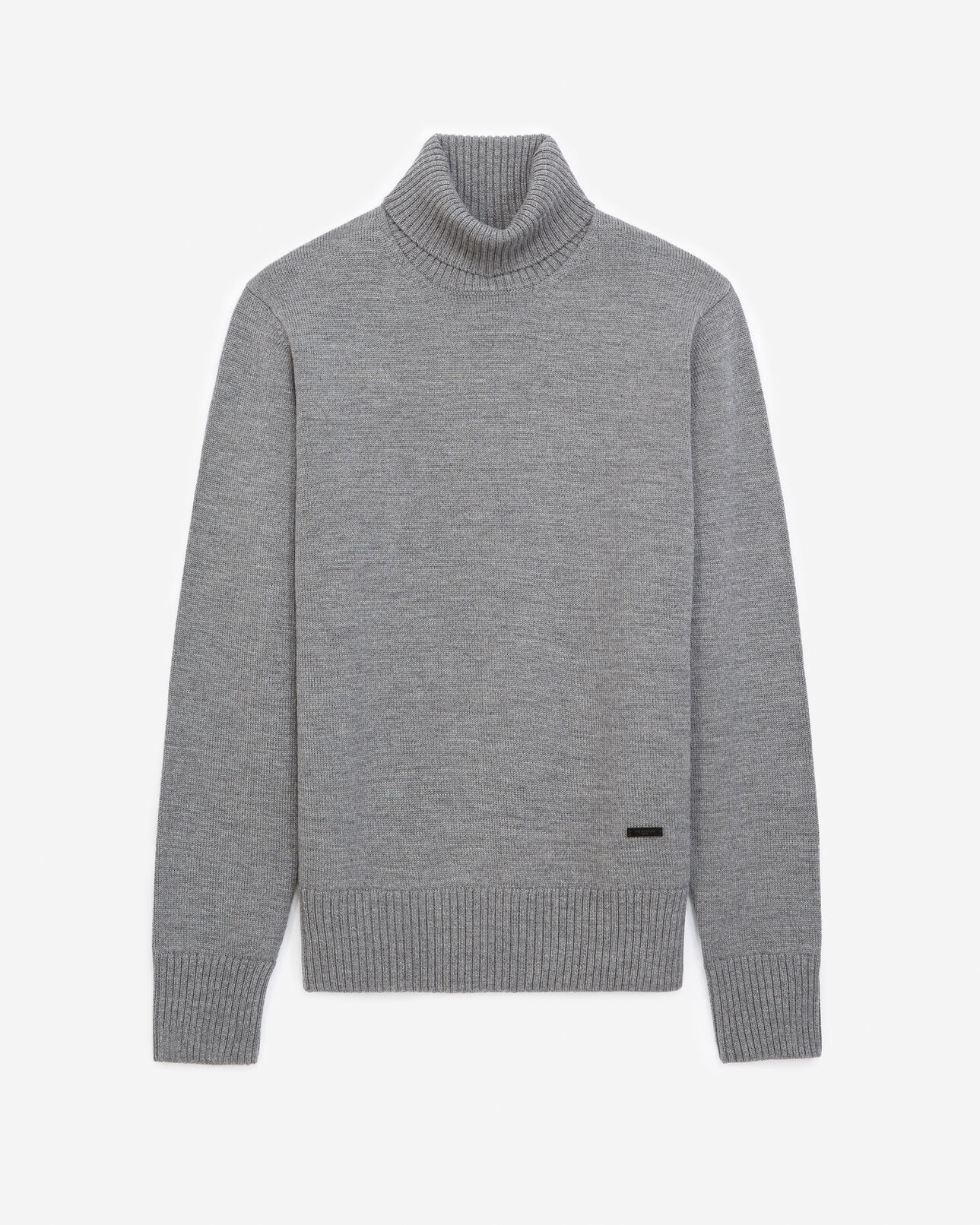 The Kooples HOMME GREY pull col roulé gris
