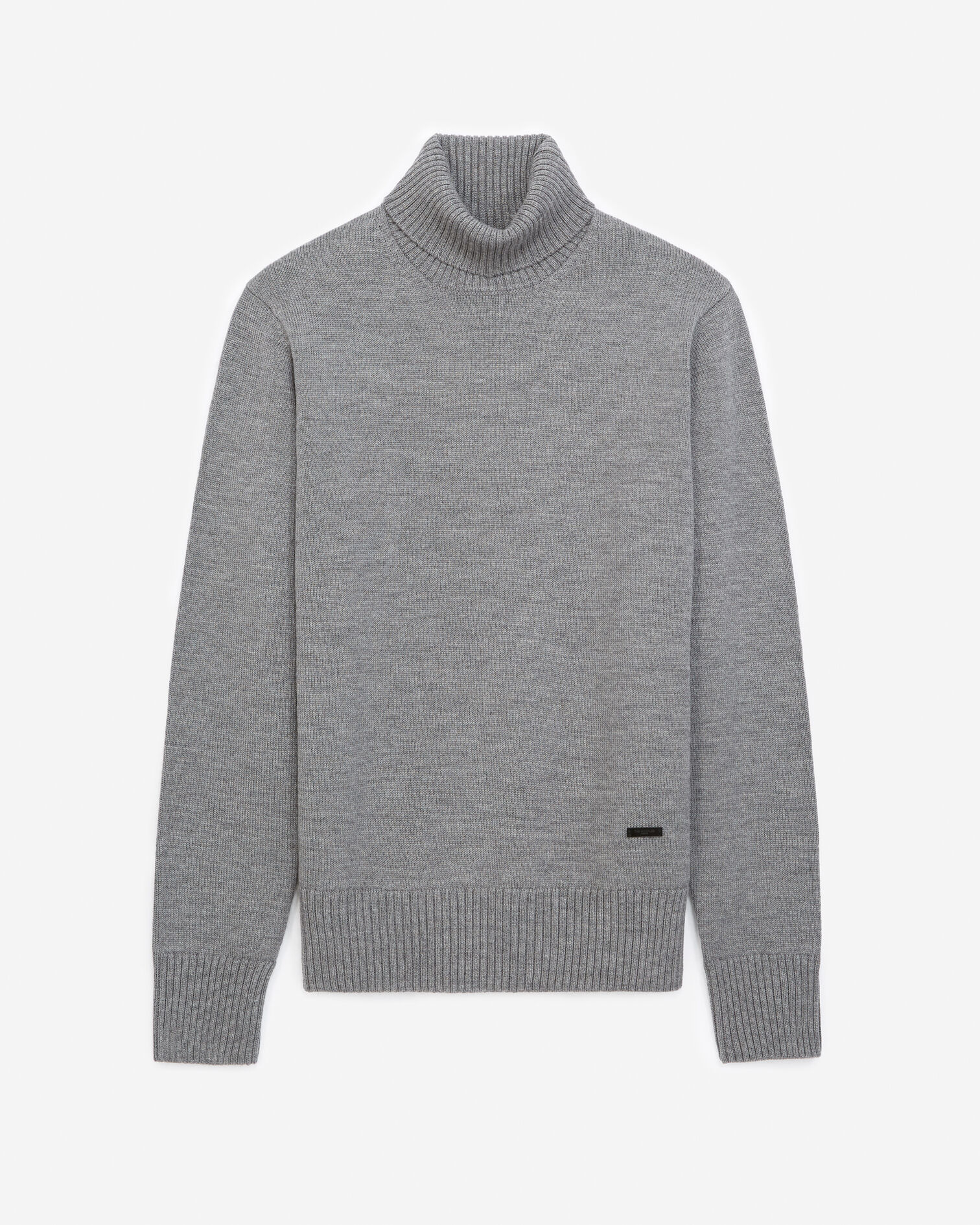 Pull col roulé gris, GREY, hi-res image number null