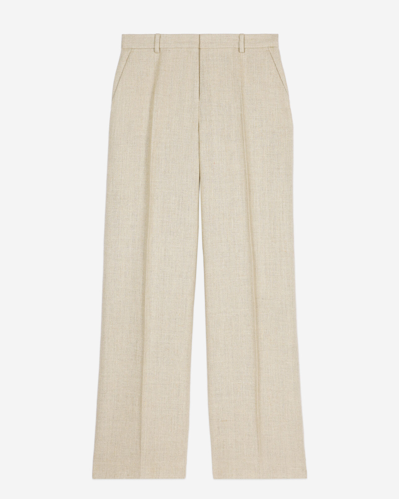 The Kooples WOMEN BEIGE ecru linen suit trousers