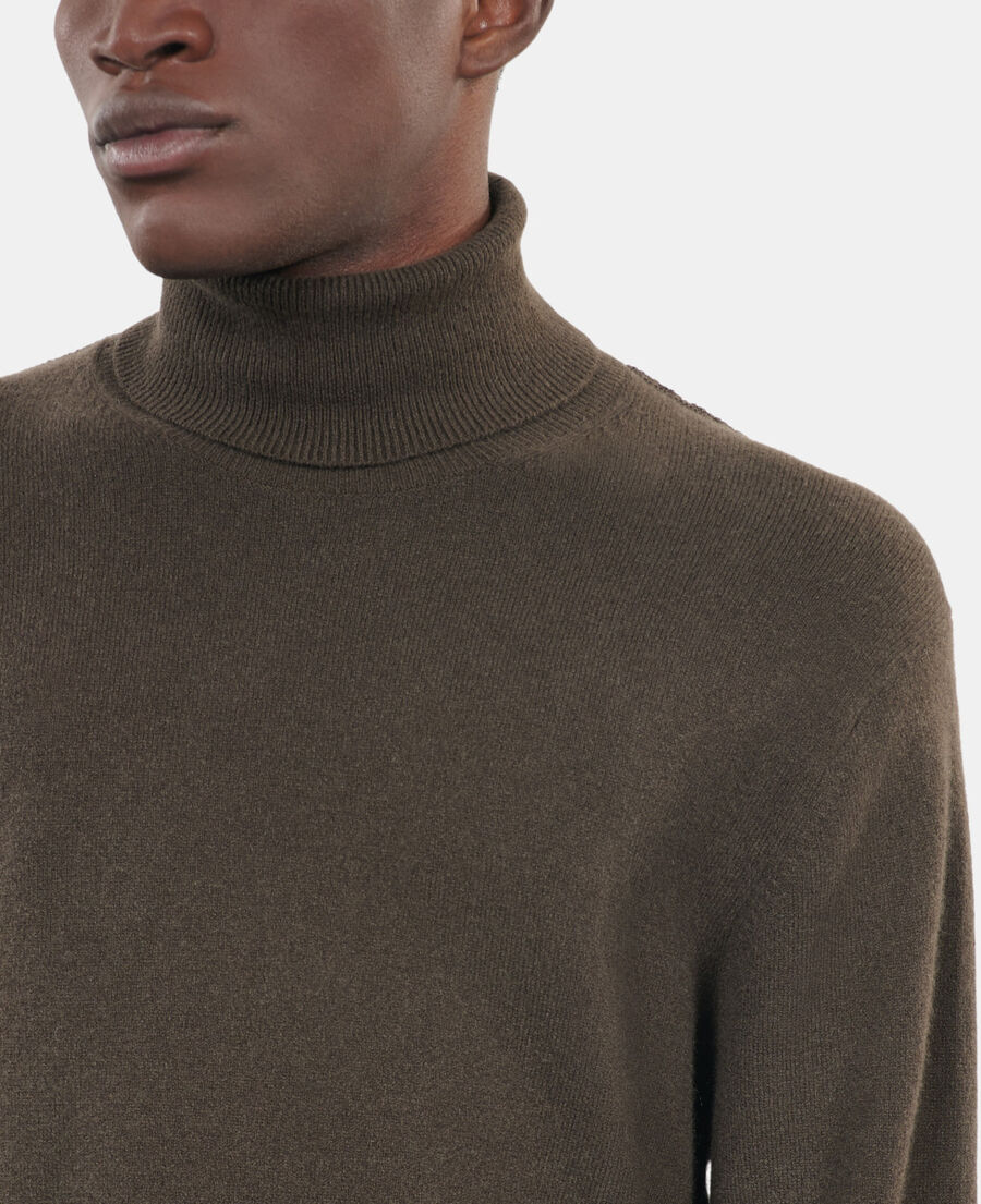 The Kooples HOMME KAKI pull en cachemire kaki