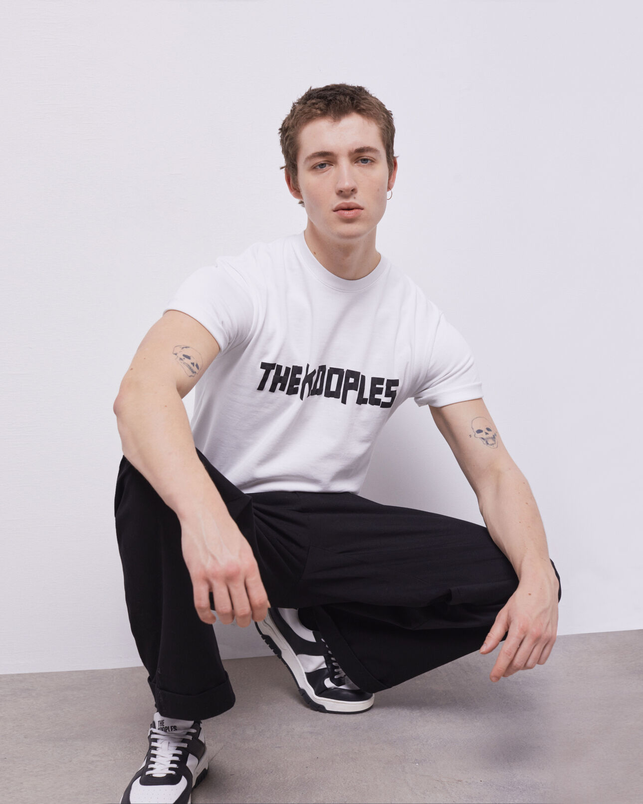The Kooples HOMME WHITE t-shirt homme logo the kooples blanc