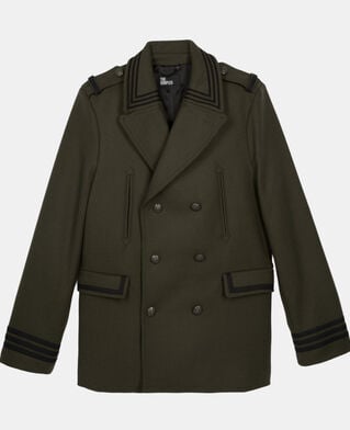 The Kooples MEN KAKI khaki officer-style pea coat
