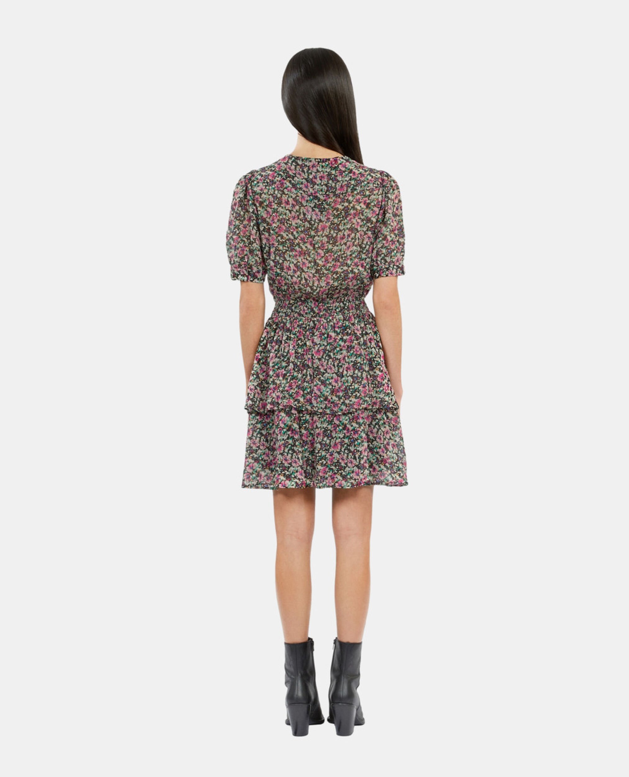 Short printed dress with smocks, MULTICO, hi-res image number null