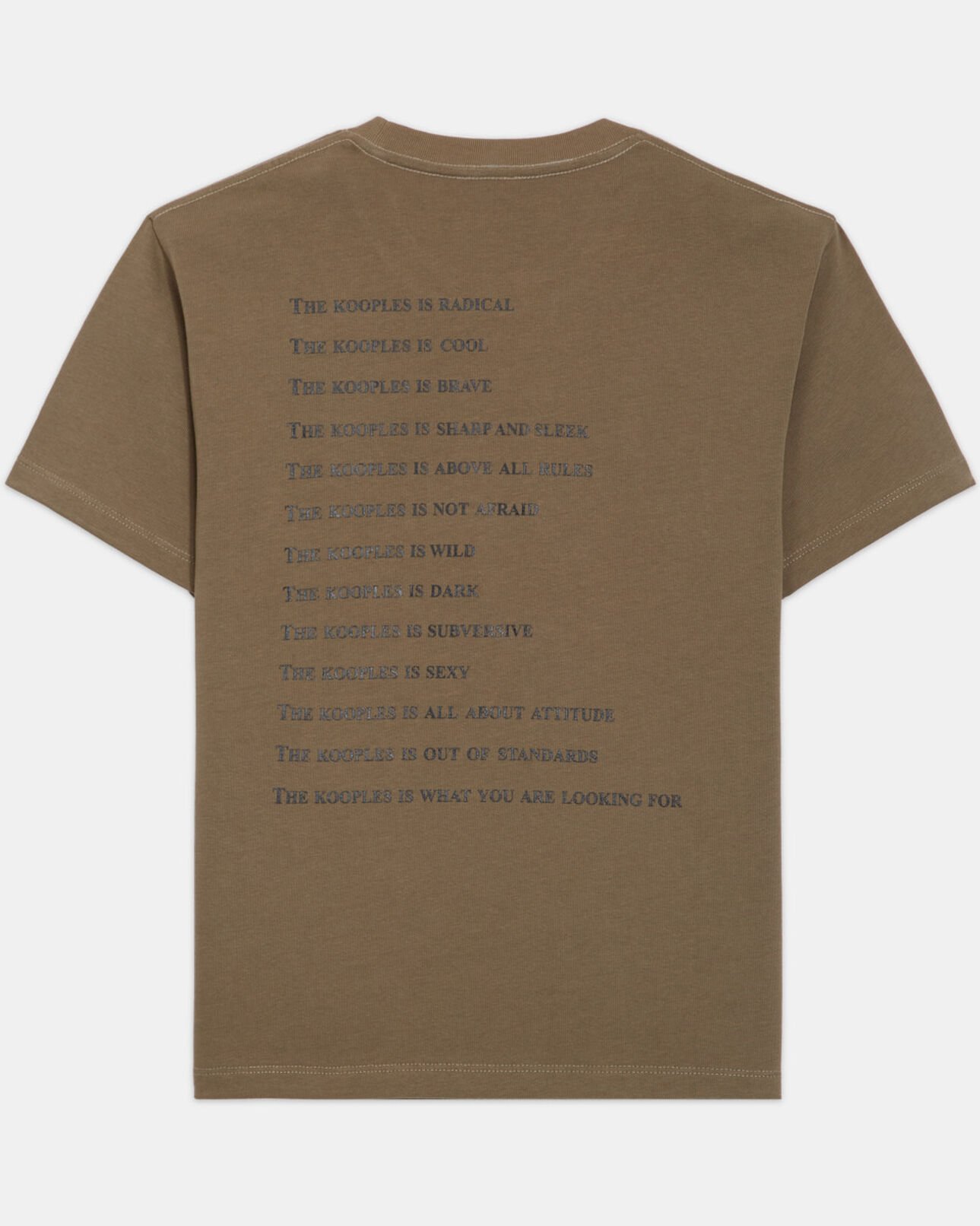 The Kooples WOMEN ALGUE women's khaki and leopard print what is t-shirt