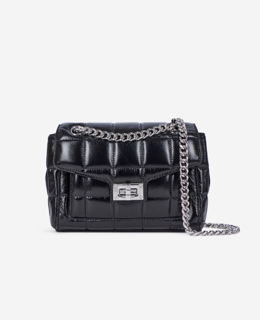 The Kooples WOMEN BLACK black quilted leather bag