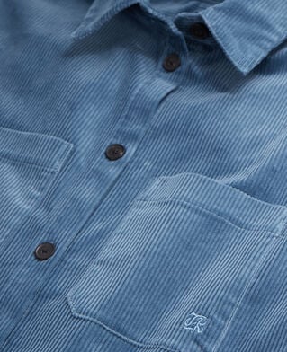 The Kooples F BLUE PETROL blue corduroy overshirt