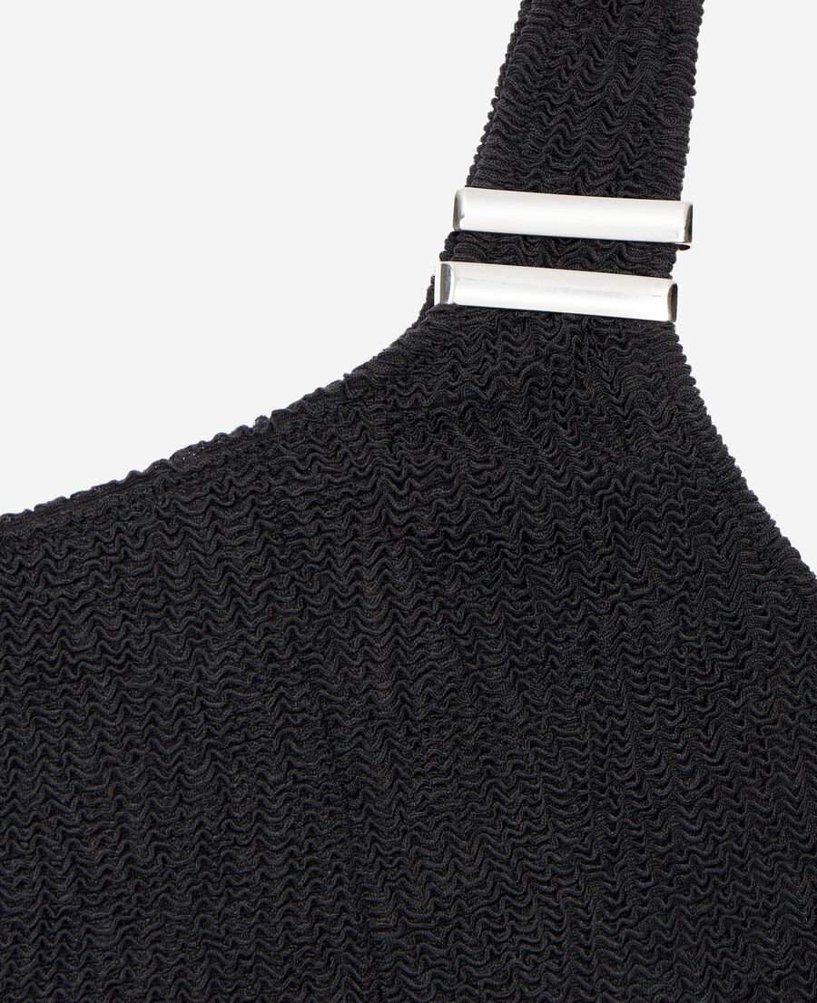 The Kooples F BLACK the kooples x luz asymmetric swimming costume top black