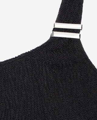 The Kooples F BLACK the kooples x luz asymmetric swimming costume top black