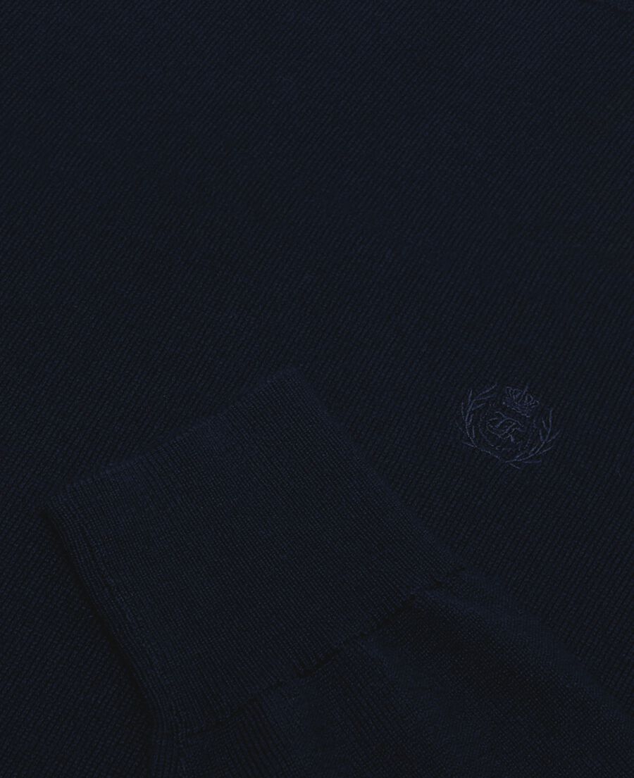 The Kooples MEN NAVY navy merino wool turtleneck sweater