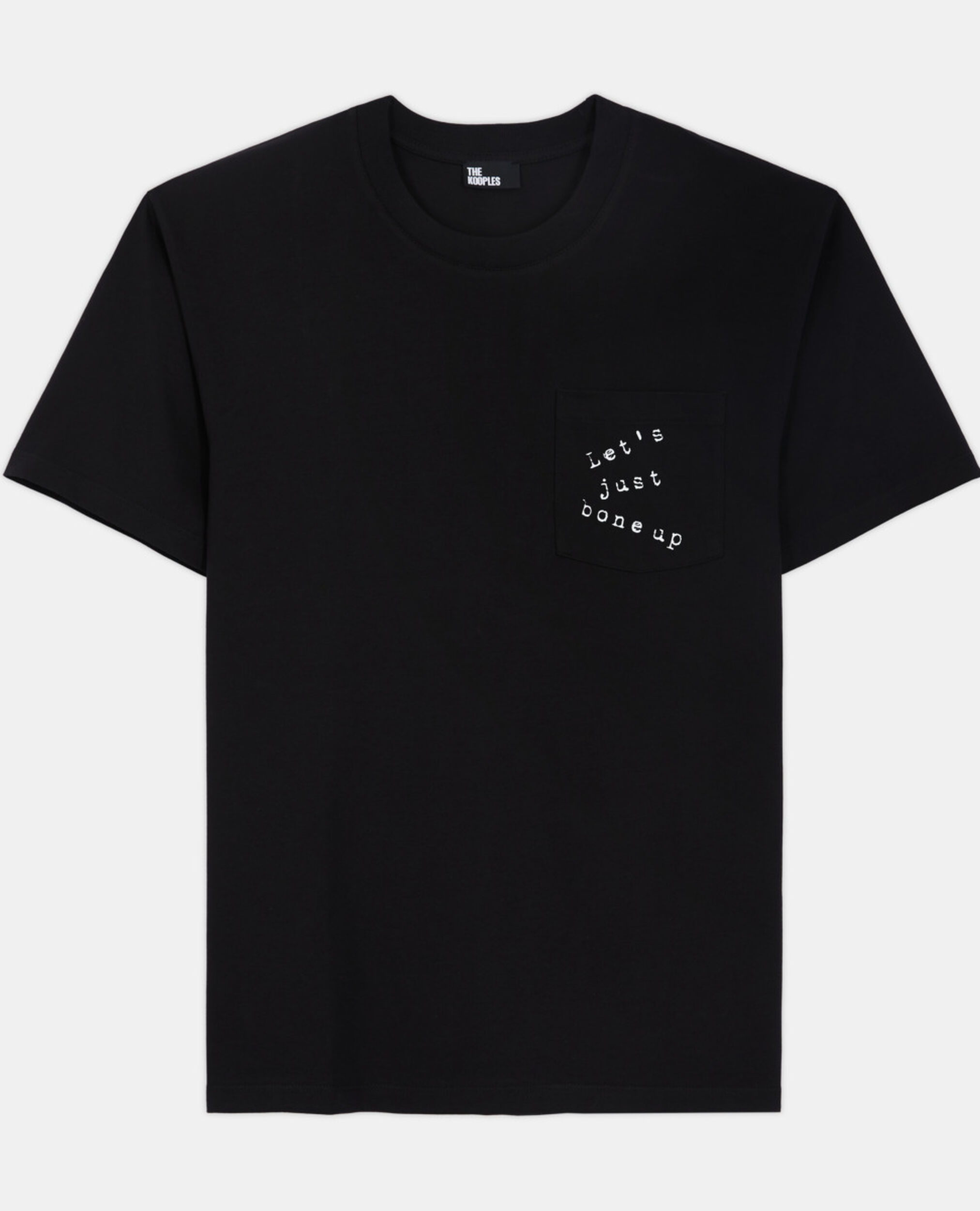 Black screen print T-shirt, BLACK, hi-res image number null