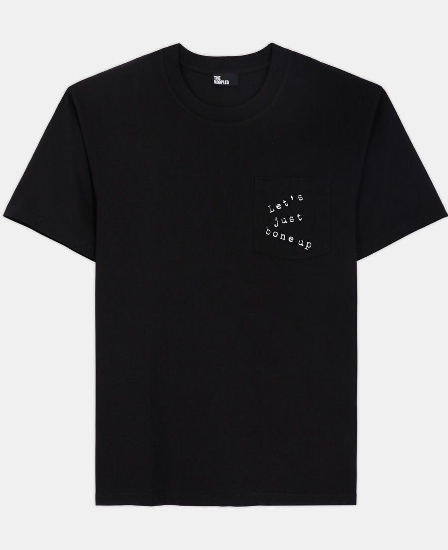 black screen print t-shirt