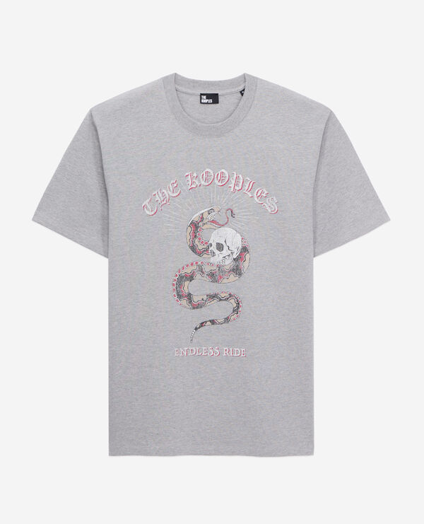 camiseta hombre gris claro sneaky snake