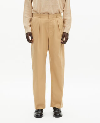 The Kooples MEN BEIGE beige pleated pants