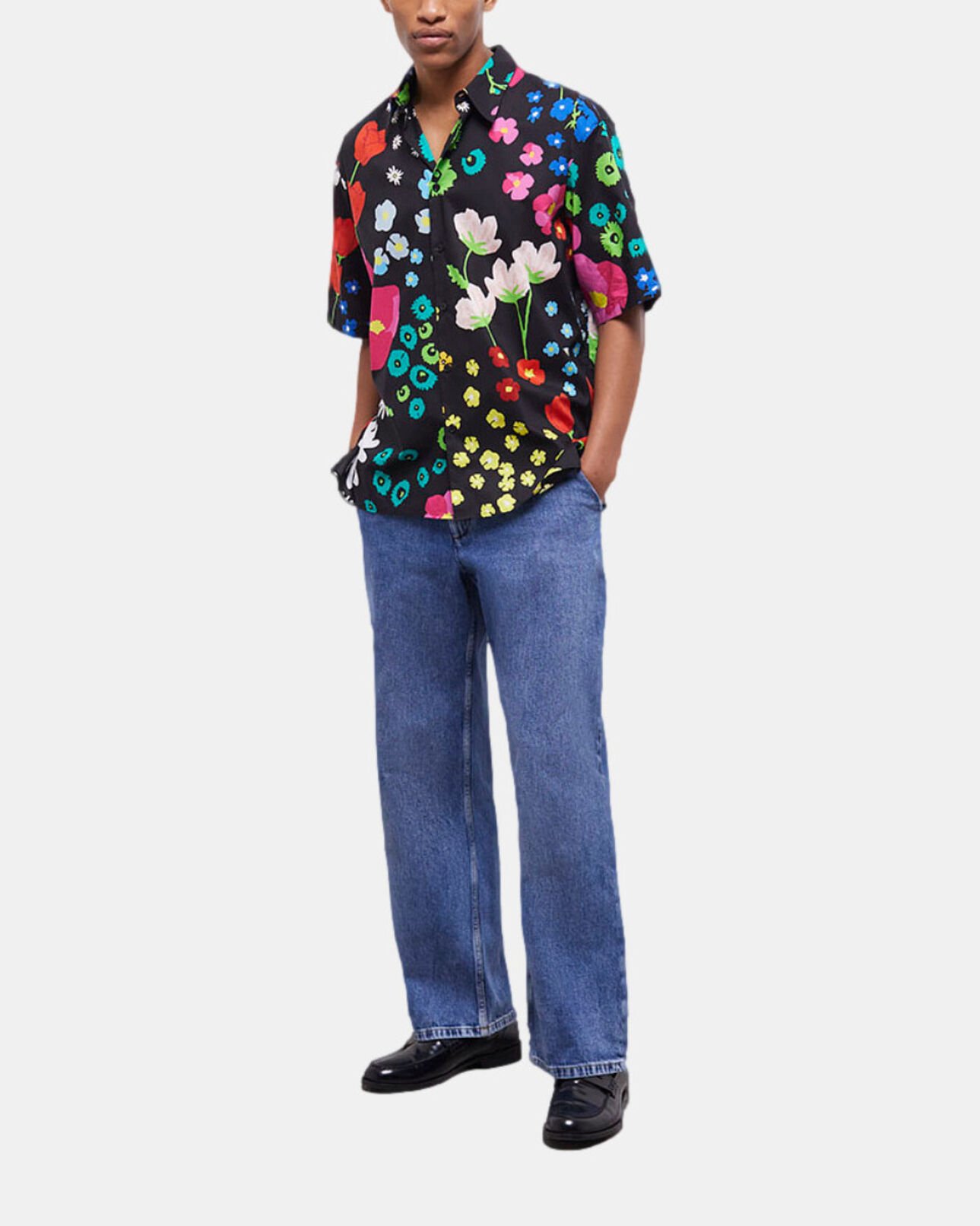 The Kooples HOMME MULTICOLORE/BLACK chemise imprimée en coton