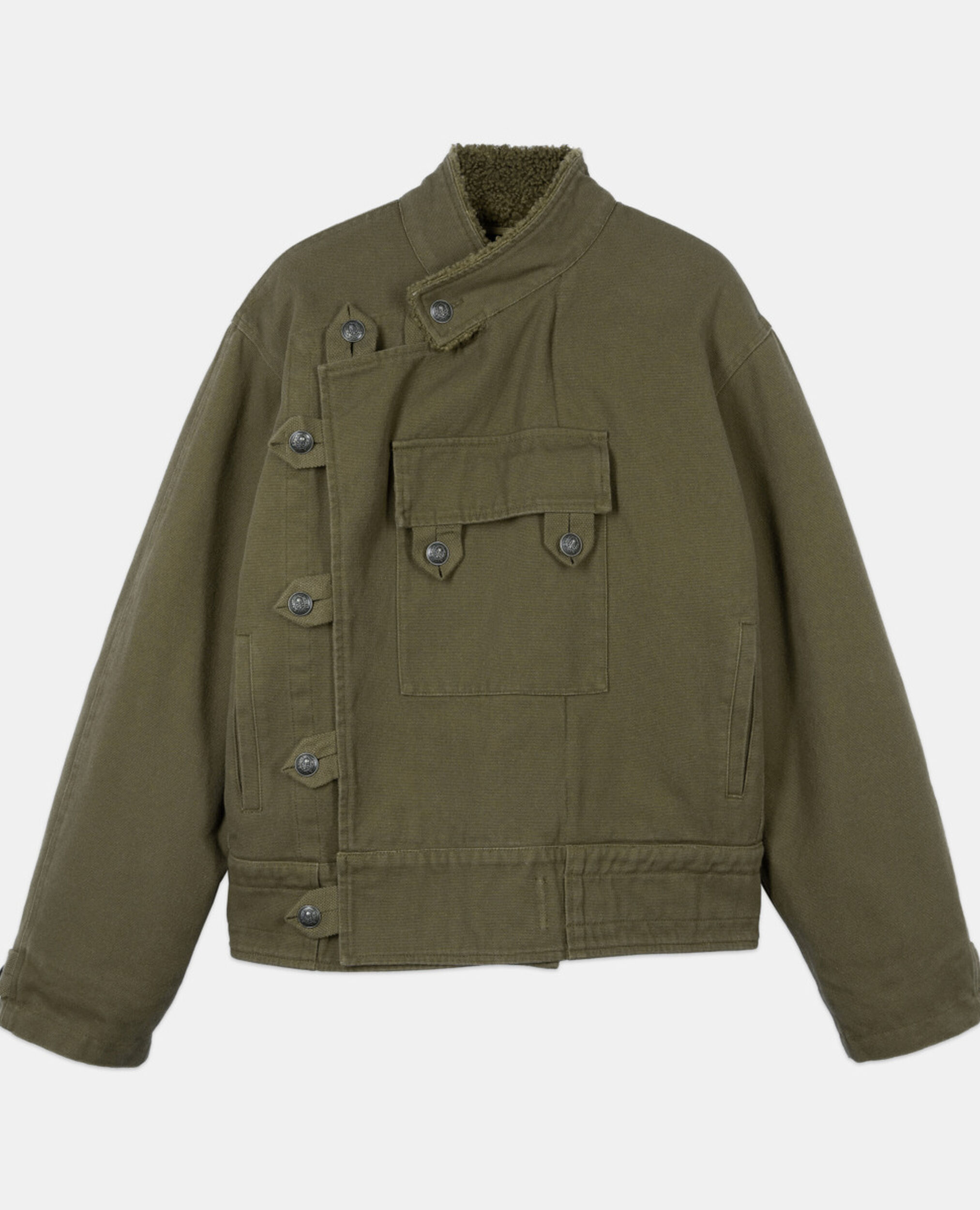 Khaki officer-style jacket, OLIVE NIGHT, hi-res image number null