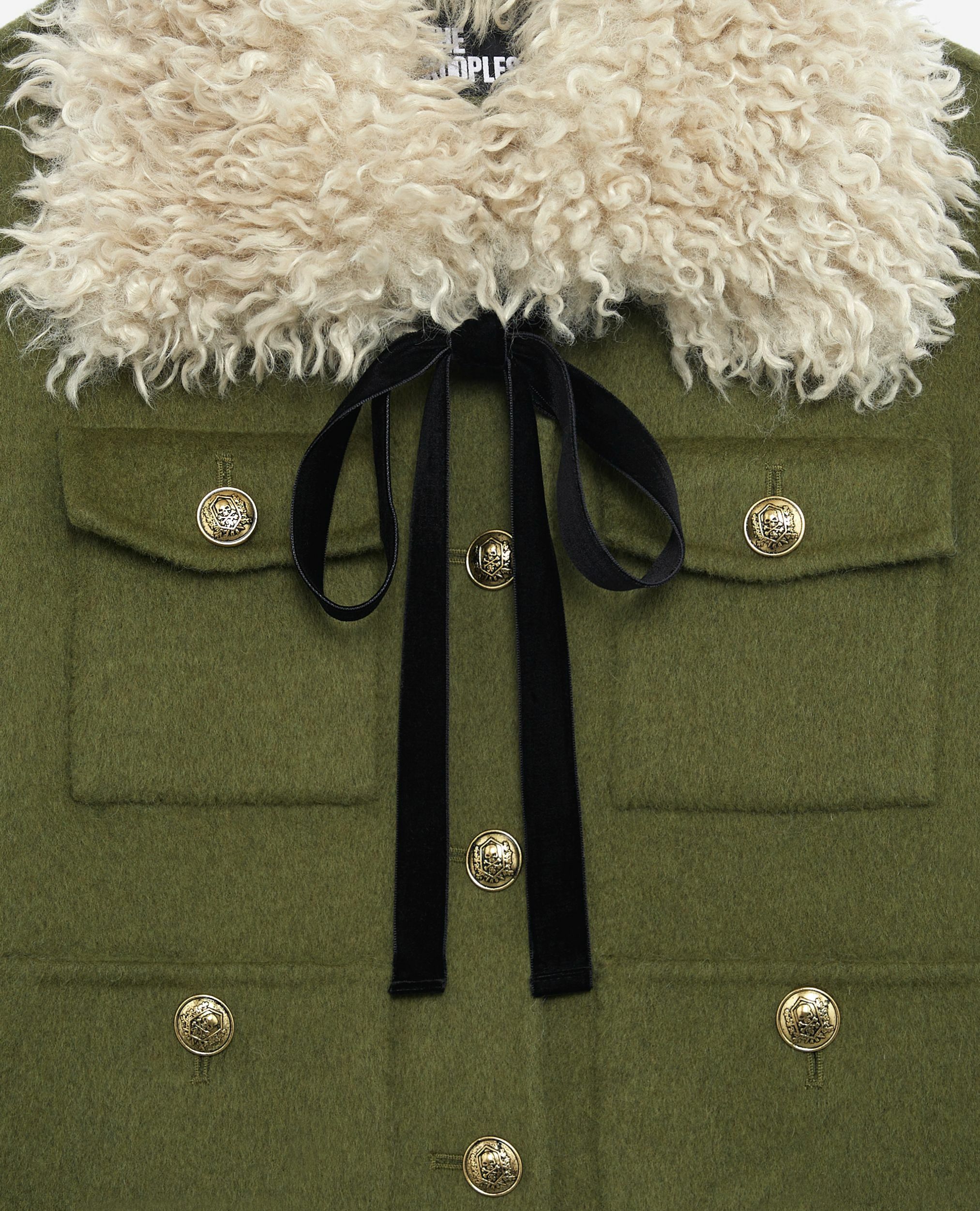 Chaqueta caqui con cuello de sherpa, KAKI, hi-res image number null